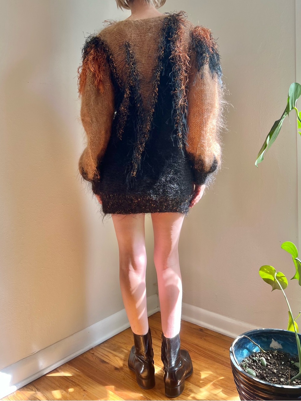 Mohair Maximalist Fuzzy Knit Oversized Sweater - Picture 6 of 12